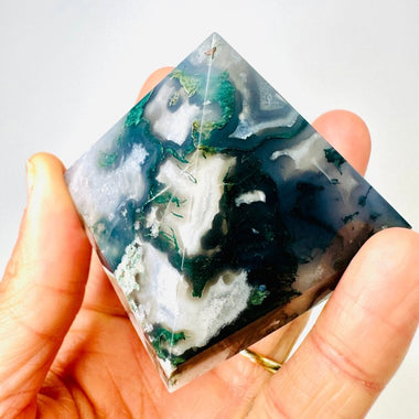Moss Agate Crystal Pyramid | 5.3 cm - Ai Ne