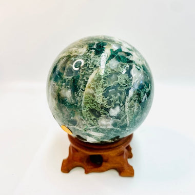 Moss Agate Crystal Sphere 447 grams | 7cm - Ai Ne