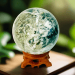 Moss Agate Crystal Sphere 447 grams | 7cm - Ai Ne