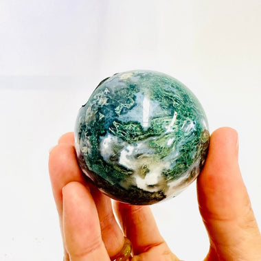 Moss Agate Crystal Sphere 5cm - Ai Ne