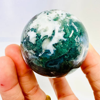 Moss Agate Crystal Sphere 5cm - Ai Ne