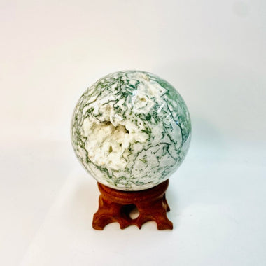 Moss Agate Crystal Sphere 7cm | 450 grams - Ai Ne