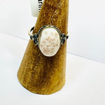 Natrolite Pink Larimar Crystal Oval Shaped Ring - Ai NeGifts & Crystals