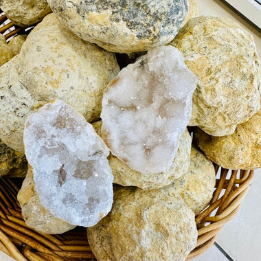 Natural Crystal Geode - unopened large size - Crack yourself - Ai NeGifts & Crystals