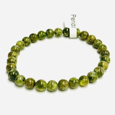 Peridot Crystal Bracelet 6mm - Ai NeJewellery