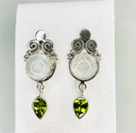 Peridot & Moonstone Crystal Earrings - Ai NeJewellery