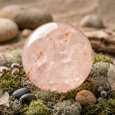 Pink Azeztulite Sphere 596 grams | 7.5cm - Ai Ne