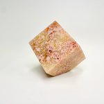Pink Carnelian Crystal Diagonal Cube 4cm | 179grams - Ai Ne