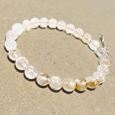 Pink Phantom Precious Stone Crystal Bracelet 8 - 9mm - Ai NeJewellery