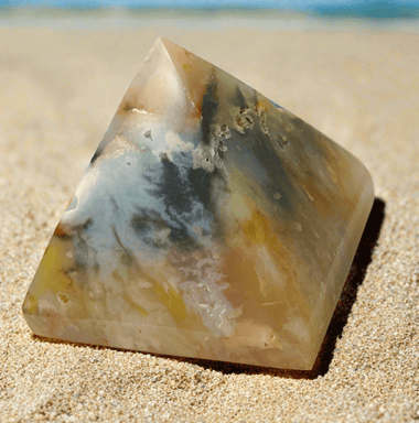 Plume Agate Crystal Pyramid 105 grams - Ai NeGifts & Crystals