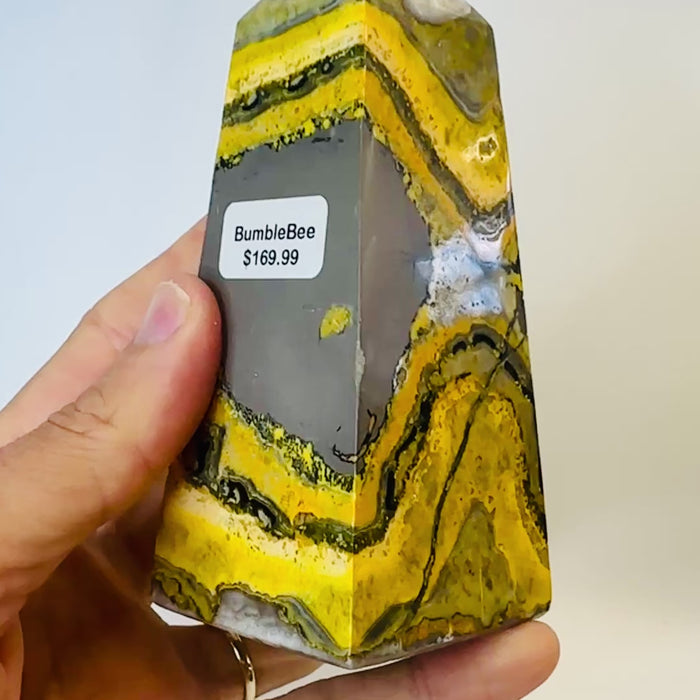 RARE Authentic Wasp / Bumble Bee Jasper Tower 442 grams