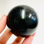 Black Tourmaline Crystal Sphere | Enhance Protection  360 grams |  6 cm