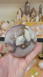 Stunning! Cherry Blossom Agate Crystal Sphere 1066 grams | 9cm