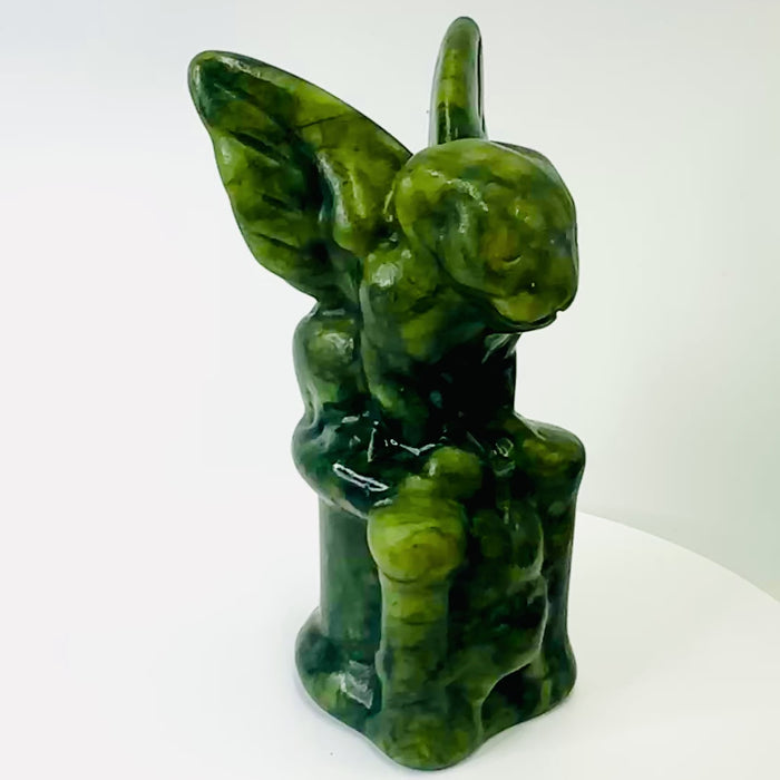 Authentic Green Jade Dragon 9.5cm