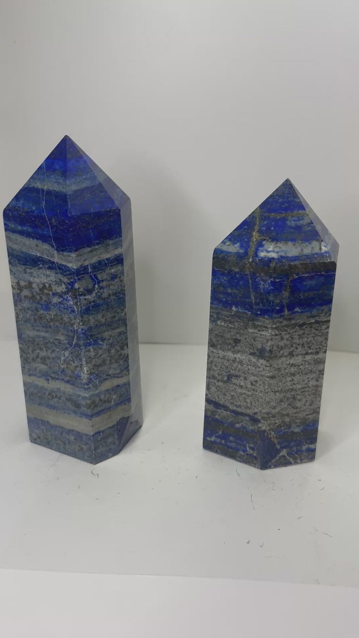 Lapis Lazuli Points Crystal Tower 408 grams
