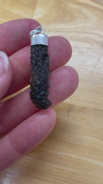 Genuine Moldavite Pendant from Czech Republic 3 grams total weight including silver