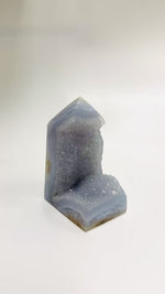 Blue Lace Agate Crystal Geode Point