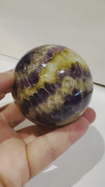 Chevron Amethyst Gemstone Crystal Sphere 6.5cm - 276 grams