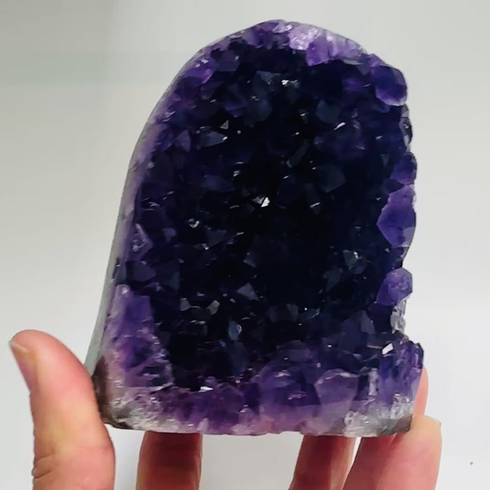 Amethyst Geode Cluster Stand Alone 889  grams