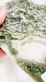 Moss Agate Crystal Large Heart 500 grams | 16.5cm