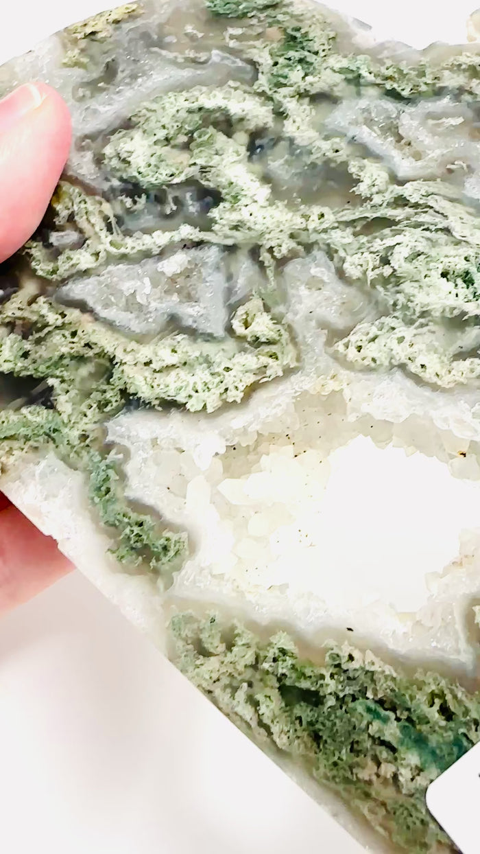Moss Agate Crystal Large Heart 500 grams | 16.5cm
