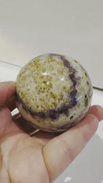 Chevron Amethyst Gemstone Crystal Sphere 6cm - 267 grams