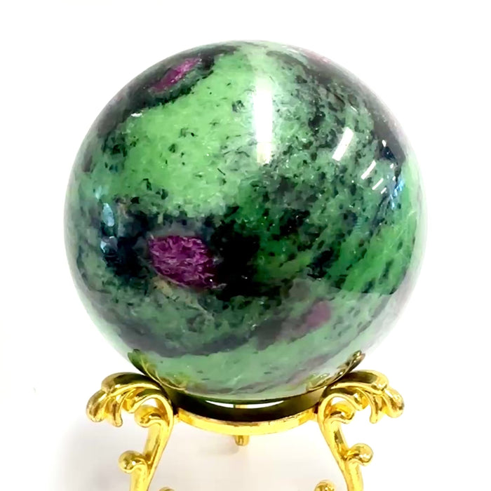 Genuine RUBY Zoisite Gemstone Crystal Sphere 859 grams