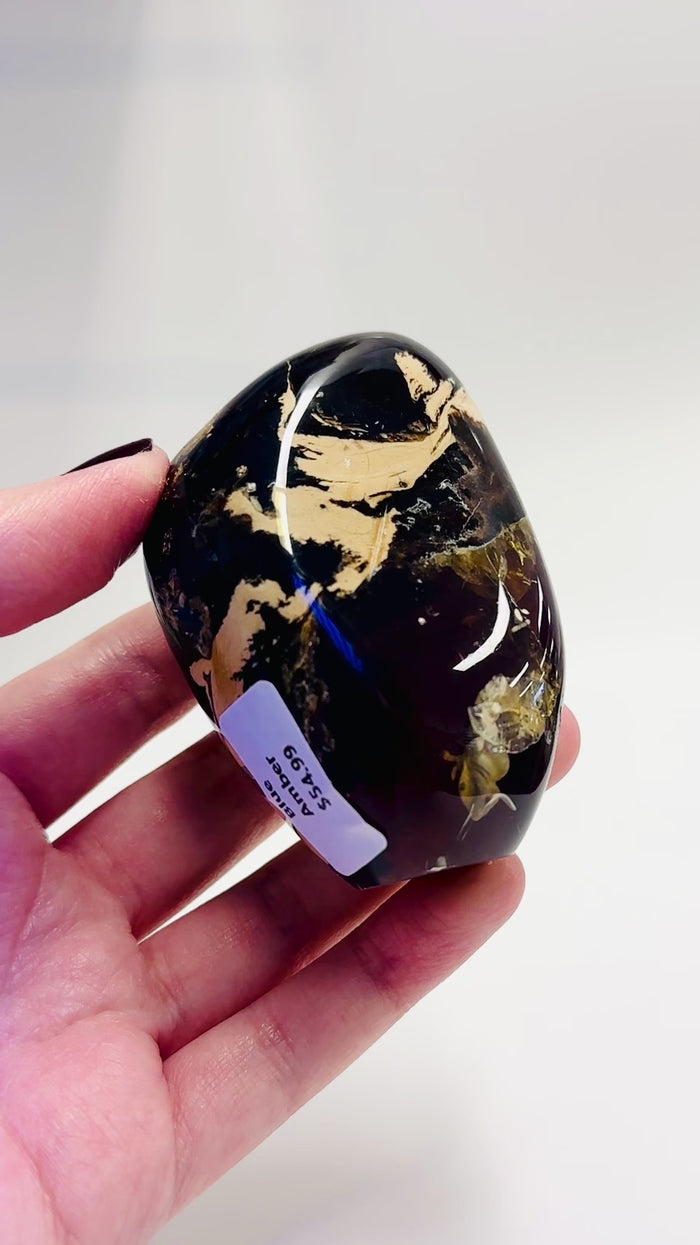 Blue Amber UV Reactive Standing Piece | 7.5cm