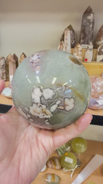 Elegant! Green Flower Agate Sphere 1241 grams | 9.5cm