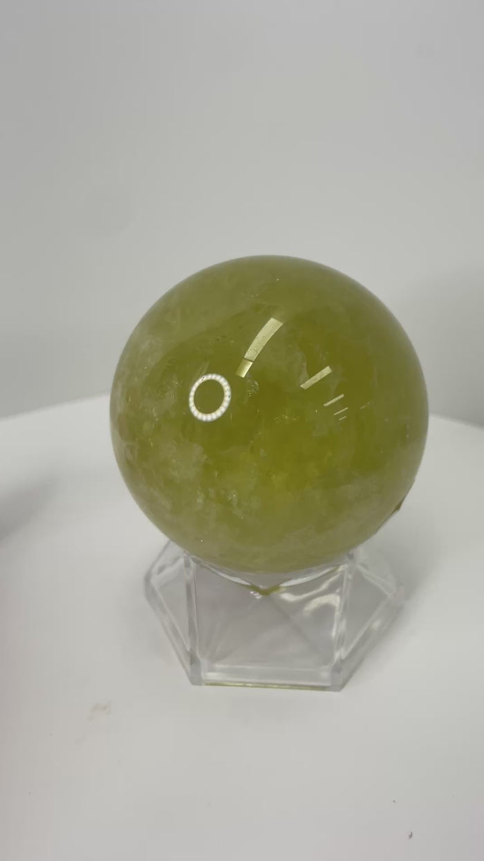 Natural Citrine Sphere Crystal of Abundance  325 grams