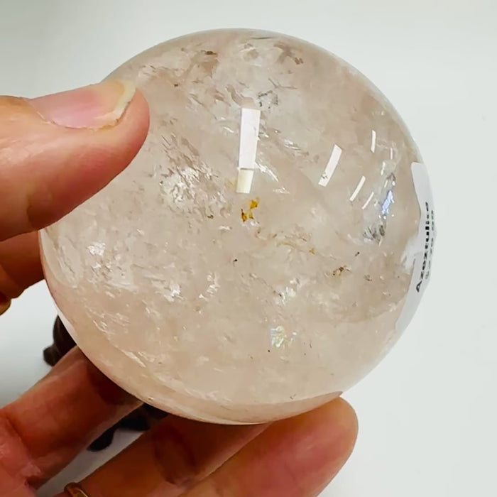 Pink Azeztulite Sphere 338 grams | 6cm