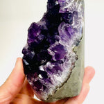 Amethyst Geode Cluster Stand Alone 687  grams