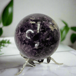 Purple Lepidolite Sphere 310 grams | Balance Clarity and Deeper Connection - Ai Ne