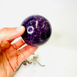 Purple Lepidolite Sphere 311 grams | Balance Clarity and Deeper Connection - Ai Ne