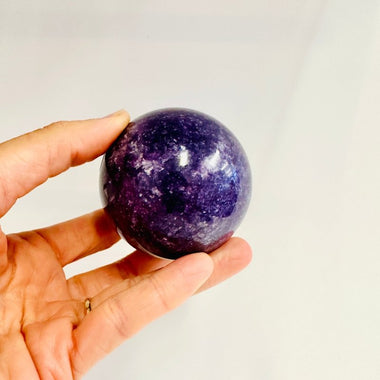 Purple Lepidolite Sphere 389 grams | Balance Clarity and Deeper Connection - Ai Ne