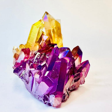 Rainbow Aura Quartz Cluster 9.5cm | Radiate Vibrant Energy and Harmony 338 grams - Ai NeGifts & Crystals