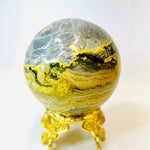 RARE Authentic High Quality Wasp 7 cm/ Bumble Bee Jasper Sphere 456 grams - Ai NeDefault Category