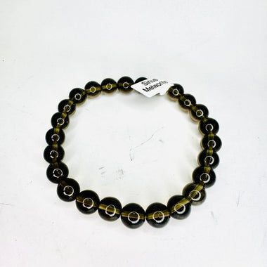 RARE! Sirius Meteorite 8mm Elastic Bracelet - Dark Green colour - Ai NeJewellery