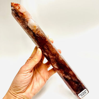 Red Quartz Hematiod Crystal Tower 774 grams cm - Ai Ne
