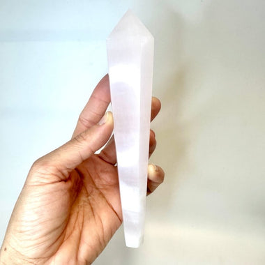 Rose Calcite Crystal Wand | 240 grams 18.5cm - Ai Ne