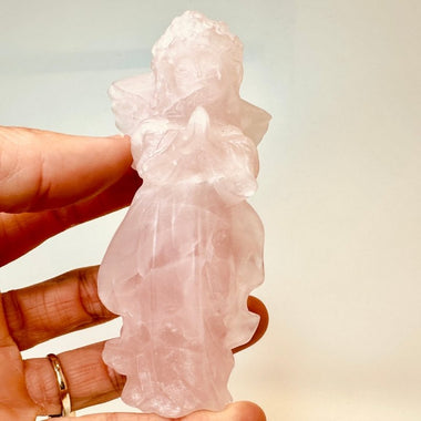 Rose Quartz Angel Carving | Love Healing Peace - Ai NeGifts & Crystals