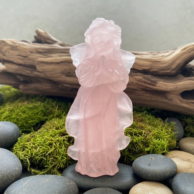 Rose Quartz Angel Carving | Love Healing Peace - Ai NeGifts & Crystals