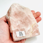 Rose Quartz Crystal Freeform Half Polished 392 grams - Ai Ne