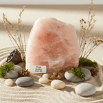 Rose Quartz Crystal Freeform Half Polished 392 grams - Ai Ne