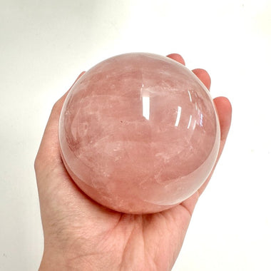 Rose Quartz Crystal Sphere 815 grams 8.5cm - Ai Ne