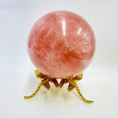 Rose Quartz Crystal Sphere - Radiant Pink Energy Stone for Healing & Harmony 9cm - Ai Ne