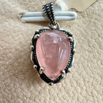 Rose Quartz Sterling Silver Crystal Pendant - Ai NeGifts & Crystals
