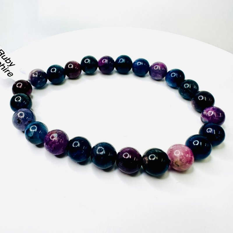 Ruby Sapphire 8mm Crystal Gemstone Bracelet - Ai NeDefault Category
