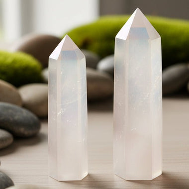 SALE! Aura Rose Quartz Crystal Point - Ai Ne