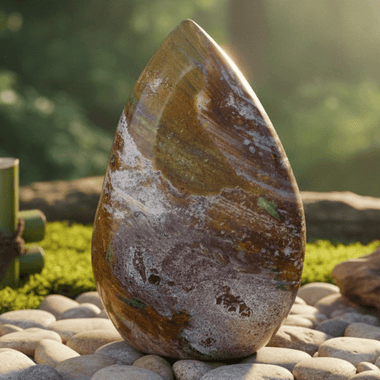 Sale ! Large Jasper Crystal Flame | Embrace the Tranquility of Oceanic Energies - Ai NeDefault Category
